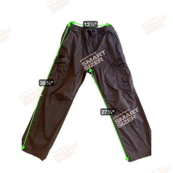 PacSun Cargo Jogger Pants Sz M Casual Drawstring Brown Gorpcore Skater Outdoor - Picture 13 of 13